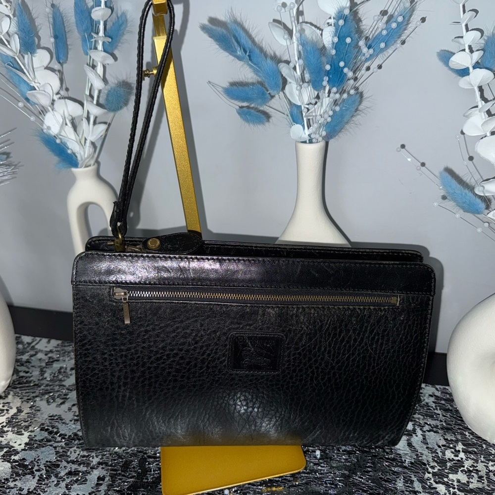 Burberry black leather bag